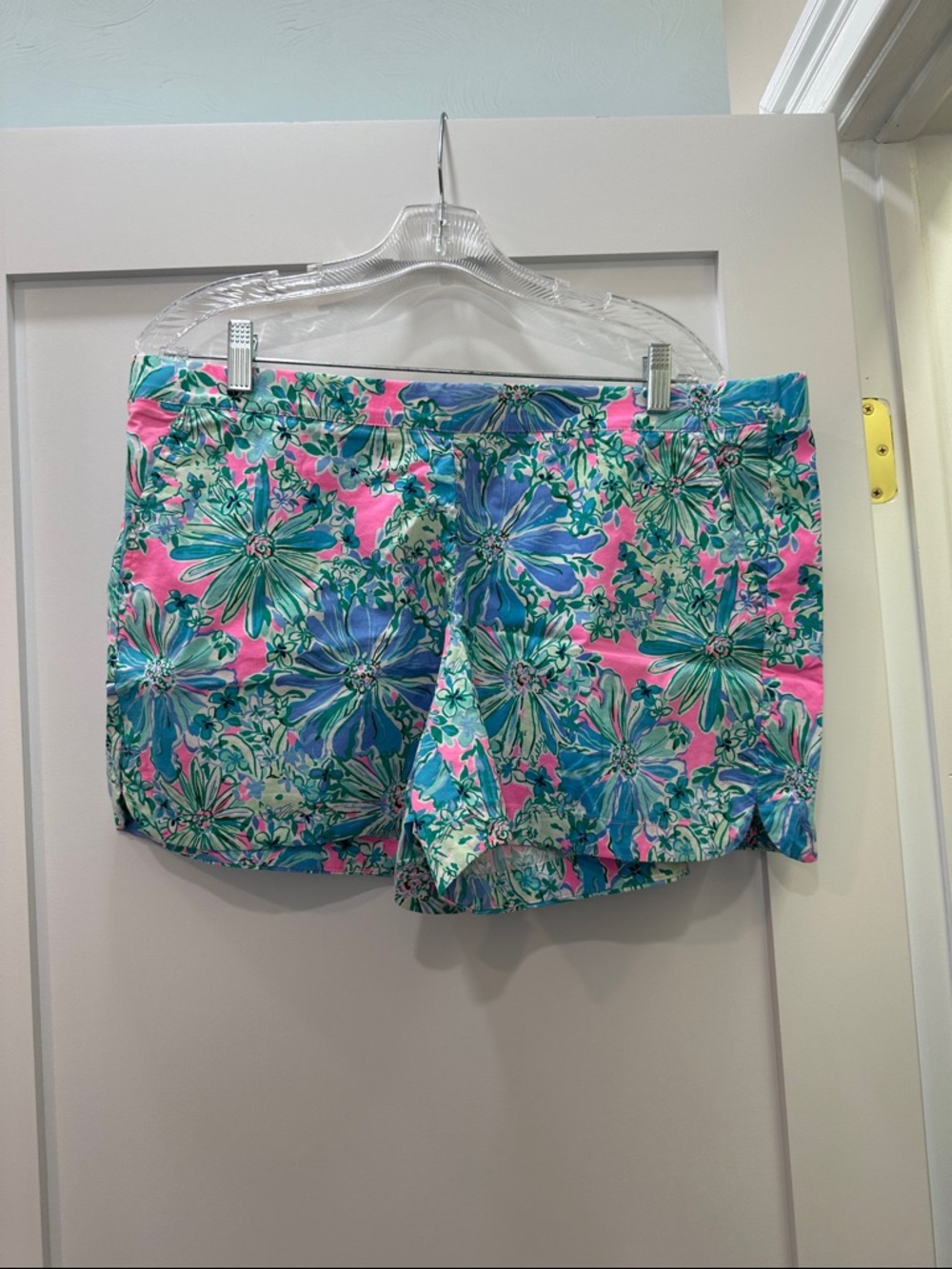 Lilly Pulitzer Pink & Teal Floral Bermuda Shorts